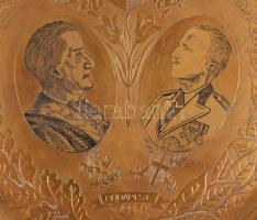 1937  III. Emanuel olasz király és etiópiai császár és Horthy Miklós kormányzó arcképével díszített ...