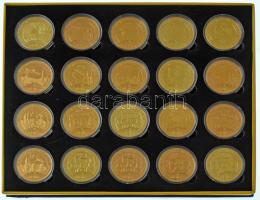 Kína DN "Kínai űrprogram" 20xklf kétoldalas Al emlékérem eredeti tokban, kapszulákban, kínai nyelvű tanúsítvánnyal (40mm) T:UNC China ND "Chinese Space Program" 20xklf double-sided Al commemorative medal in original case, capsules, with Chinese certificate (40mm) C:UNC