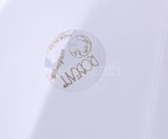 Robean Italy savmaratott üveg váza, fém szerelékkel, jelzett, hibátlan, m: 36 cm