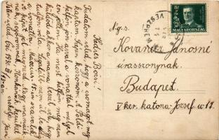 1930 Ősi (Várpalota), március 15-ei ünnepség, darutollas tisztek. photo