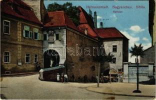 Nagyszeben, Hermannstadt, Sibiu; Rathaus / Városháza. Emil Fischer kiadása / town hall (fl)