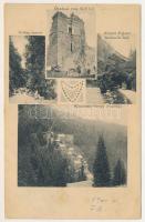 1912 Óradna, Alt-Rodna, Radna veche, Rodna; Óradnai rom 1200-ból, Alagút Pojana Rodunda felé, Ördog-...