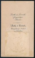 cca 1863 Kurucz András pap portréja, keményhátú fotó Roth és Lovich kassai műterméből, 10,5×6,5 cm