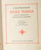 Lévay Mihály (szerk.): A boldogságos Szűz Mária élete, tisztelete, szenthelyei, legendái. Bp., [1934], Franklin-Társulat, 511+[1] p.+ 16 t. A borító és a könyvdíszek Surányi István munkái. Kiadói aranyozott egészvászon-kötés, kissé viseltes, kopottas borítóval, kissé sérült gerinccel, helyenként kissé foltos lapokkal.