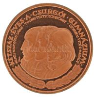 Soltra Elemér (1922-2013) 1992. Kétszáz éves a csurgói gimnázium kétoldalas bronz emlékérem (42,5mm) díszdobozban T:AU