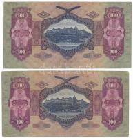 1930. 100P látványos nyomdai papírráncokkal (2x) T:F
Adamo P17