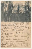 1907 Zabola, Zabala; Gróf Mikes kastély. A képeslap címzettje Christa Aichelburg grófnő (1879-1964) / castle (r)