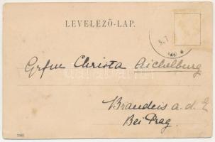 1907 Zabola, Zabala; Gróf Mikes kastély. A képeslap címzettje Christa Aichelburg grófnő (1879-1964) ...