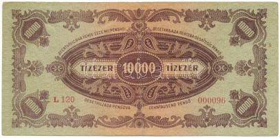 1945. 10.000P "MNB" bélyeggel, nagyon alacsony "L 120 000096" sorszámmal T:F
Ad...