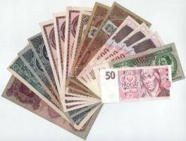 15db-os, főleg magyar Pengő és Forint bankjegytétel, közte 2006. 500Ft "1956-os forradalom" "EB, EC" (3db) + Csehország 1994. 50K T:AU-F szép papír