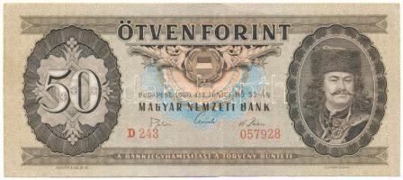 1969. 50Ft "D 243 057928" T:F szép papír Adamo F20