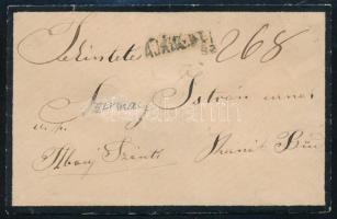 1875 Réznyomat 15kr ajánlott levélen "HOMONNA / ZEMPL.M." - Szántó