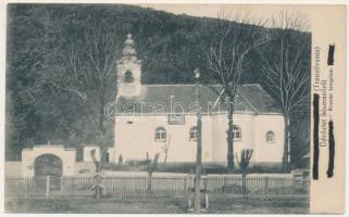Sósmező, Poiana Sarata; Román templom. Gh. Lazar kiadása / Romanian church (fl)