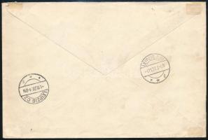 1927 Ajánlott légi levél 8 klf Repülő I. bélyeggel Budapestről Leipzigbe