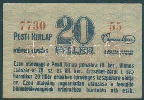 Budapest DN "Pesti Hírlap" 20f T:I-