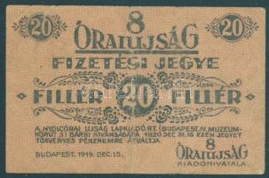 1919. 8 Órai Újság 20f T:II-/III+