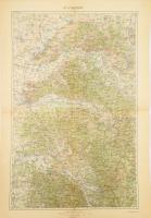 cca 1920-1930 Nagyvárad környékének katonai térképe, 1 : 200.000, M. Kir. Állami Térképészeti Intézet, 63x46,5 cm