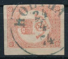 1871 Könyvnyomású Hírlapbélyeg zöldes "KO(LTH)A" (Gudlin 600 pont) bélyegzéssel