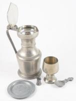 5 db ón tárgy kiöntő 24 cm, gyűszű. tálka, stb