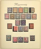 1915-1945 Magyar alapgyűjtemény Turul albumlapokon filázva, sorokkal és 3 blokkal, csavaros albumfedéllel