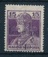 Baranya I. 1919 Károly 45f/15f próbanyomat, Bodor vizsgálójellel