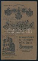 cca 1910 Férfiportré, keményhátú fotó Szigeti szolnoki műterméből, hátoldalon a műterem képével, 10,...