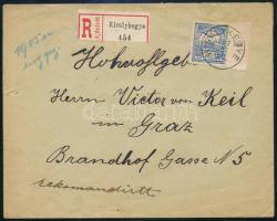 1907 Ajánlott levél 2 bélyeggel "KIRÁLYKEGYE" - Graz
