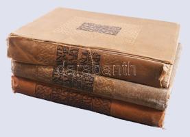 Dante Komédiája. Ford.: Babits Mihály. I-III. köt. Tizenkét régi kép hasonmásával kötetenként, Zádor István könyvdíszeivel. Babits Mihály nyomtatott soraival. I. köt.: A pokol. II. köt.: A purgatórium. III. köt.: A paradicsom. Bp., 1913-1922, Révai, 4+332 p. + XII t.; 2+296 p.+XII t.; 320 p.+XII t. Kiadói aranyozott egészvászon-kötések, (kétféle kötésben), kopott borítóval, az I. kötet sérült gerinccel, az I-II. kötet hiányzó címlappal, a II. kötet szakadt elülső szennylappal.