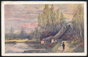 1916 Tábori posta képeslap "K.u.k. Gebirgsbäckerei Nr.18."