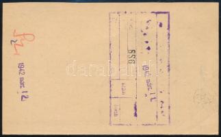 1942 Kézbesítési vevény 12f portóval