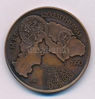 Fritz Mihály (1947-) / Szabó Géza (1939-2018) 1990. "Szapolyai János 1526-1540 - I. Ferdinánd 1526-1564 / MÉE Székesfehérvár" kétoldalas bronz emlékérem (42,5mm) T:AU patina Adamo SF14