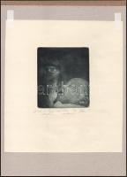 Hartung Sándor (1962- ): József Attila, Gyermekké tettél. Rézkarc, papír, jelzett, számozott: 030/9 ...