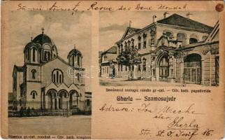 1936 Szamosújvár, Gherla; Biserica gr.-cat. romana, Seminarul teologic roman gr.-cat. / Görögkatolikus templom és papnevelde, szeminárium. Augustin S. Deae kiadása / Greek Catholic church and seminary (EB)