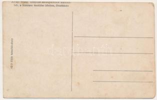 Orosháza, Az evangélikus templom haranglevétele alkalmából, a Himnusz éneklése közben. Illiás Anna f...