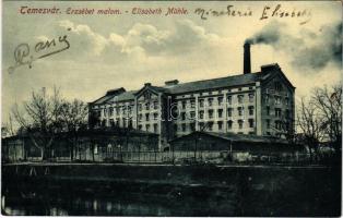 1929 Temesvár, Timisoara; Erzsébet malom, gőzmalom. Gerő Manó kiadása / Elisabeth Mühle / steam mill (EK)