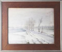 Barabás Reismann Gizella (1893-1985): Kótaj, Szabolcs megye. Akvarell, papír, jelzett, hátoldalán Ba...