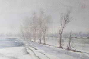 Barabás Reismann Gizella (1893-1985): Kótaj, Szabolcs megye. Akvarell, papír, jelzett, hátoldalán Ba...