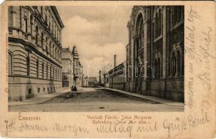 1900 Temesvár, Timisoara; Gyárváros, Jókai Mór utca, zsinagóga. Louis Koch / Vorstadt Fabrik, Jokai Morgasse / street view, synagogue (EM)