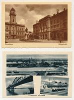 Komárom, Komárno; - 9 db RÉGI város képeslap (Weinstock) / 9 pre-1945 town-view postcards