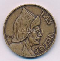 Tóth Sándor (1933-) 1993. "A hét vezér sorozat - MÉE Szabolcs-Szatmár-Bereg Megye / Tas vezér" kétoldalas bronz emlékérem (42,5mm) T:AU patina Adamo NH15