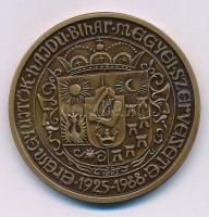 Tóth Sándor (1933-) 1988. "MÉE Hajdú-Bihar Megye / Nagybarcsai Barcsay Ákos" kétoldalas br...