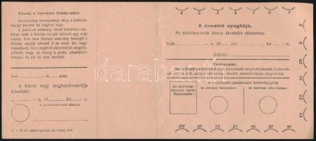1939 Belföldi postautalvány teljes nyomtatvány, használatlan