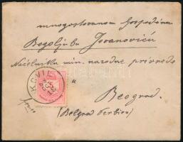 1888 5kr levélen "KOVIL" - Beograd