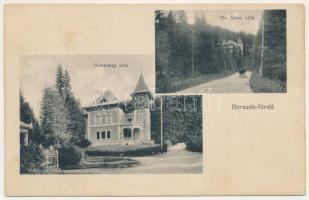 1915 Borszékfürdő, Baile Borsec; Urmánczy és Dr Sziny villa / villas + "PETŐHÁZAI CZUKORGYÁR" (fl)