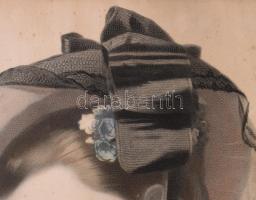 Lányportré, "Études Chiosies lithographies aux deux crayons par Lafosse", kőnyomatú metsze...