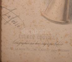 Lányportré, "Études Chiosies lithographies aux deux crayons par Lafosse", kőnyomatú metsze...