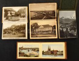 5 db RÉGI külföldi képeslapfüzet és leporelló / 5 pre-1945 foreign postcard booklets and leporellos: Lübeck, Bad Gastein, Mayerling, Travemünde, Nagasaki