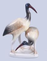 Hollóházi madárpár. Jelzett, hibátlan, m: 17,5 cm