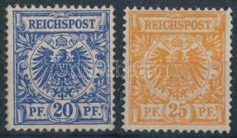 1889 Mi 49-50 (Mi EUR 80,-) újragumizva, javított gumi / regummed