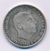 Spanyolország 1966. (66) 100P Ag "Franco" T:AU patina Spain 1966. (66) 100 Pesetas Ag "Franco" C:AU patina Krause KM#797